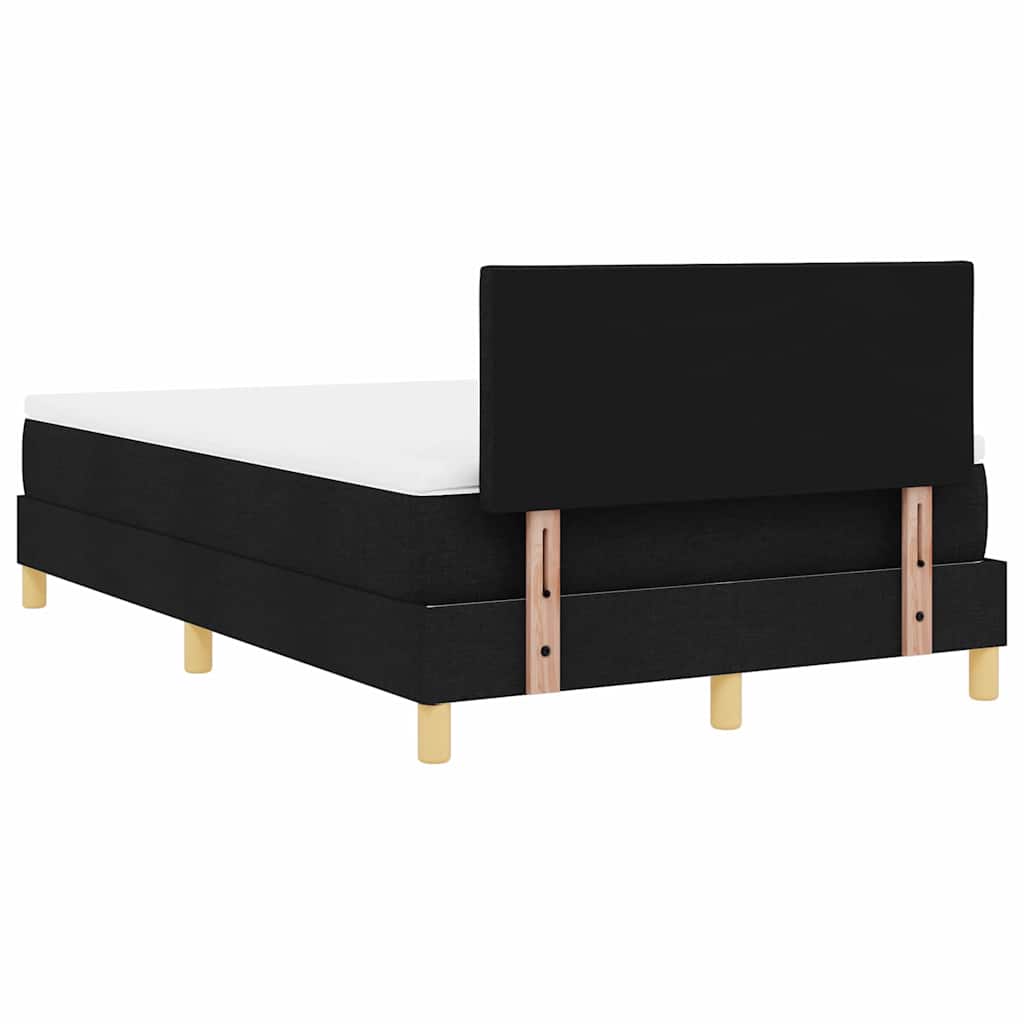 Postel S Boxspringem S Polštářem Černá 120 X 190 Cm Textil