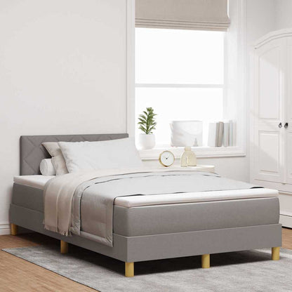 Postel S Boxspringem S Polštářem Taupe 120 X 190 Cm Textil