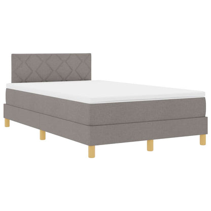 Postel S Boxspringem S Polštářem Taupe 120 X 190 Cm Textil