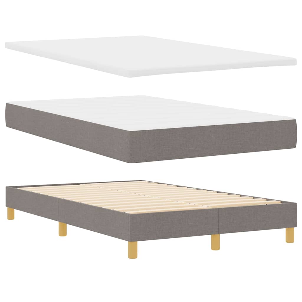 Postel S Boxspringem S Polštářem Taupe 120 X 190 Cm Textil