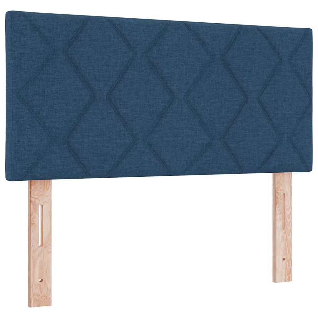Postel S Boxspringem S Polštářem Modrá 120 X 190 Cm Textil