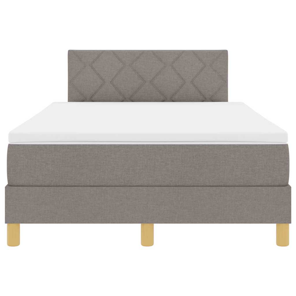Postel S Boxspringem S Polštářem Taupe 120 X 200 Cm Textil