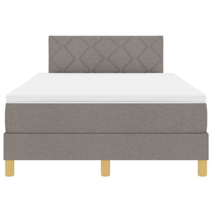 Postel S Boxspringem S Polštářem Taupe 120 X 200 Cm Textil