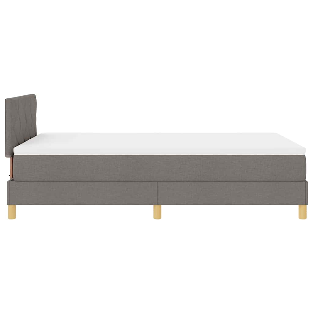 Postel S Boxspringem S Polštářem Taupe 120 X 200 Cm Textil