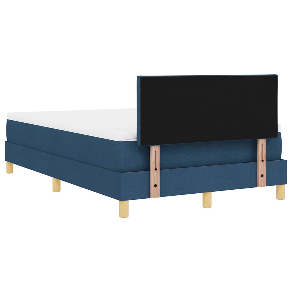 Postel S Boxspringem S Polštářem Modrá 120 X 200 Cm Textil
