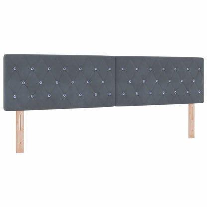 Postel S Boxspringem S Matrací Tmavě Šedá 180 X 200 Cm Samet