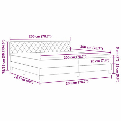 Postel S Boxspringem S Matrací Tmavě Zelená 200 X 200 Cm Samet