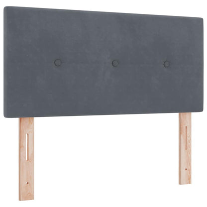 Postel S Boxspringem S Čelo Tmavě Šedá 80 X 200 Cm Samet