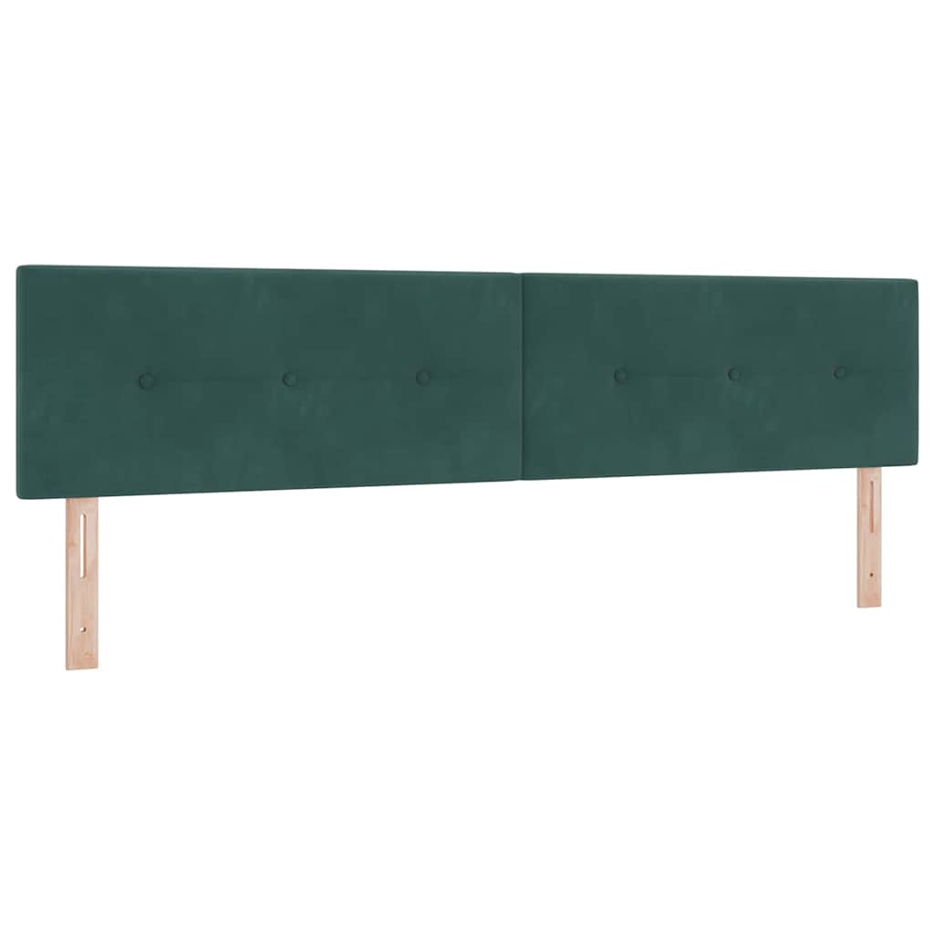 Postel S Boxspringem S Čelo Tmavě Zelená 200 X 200 Cm Samet