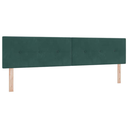 Postel S Boxspringem S Čelo Tmavě Zelená 200 X 200 Cm Samet