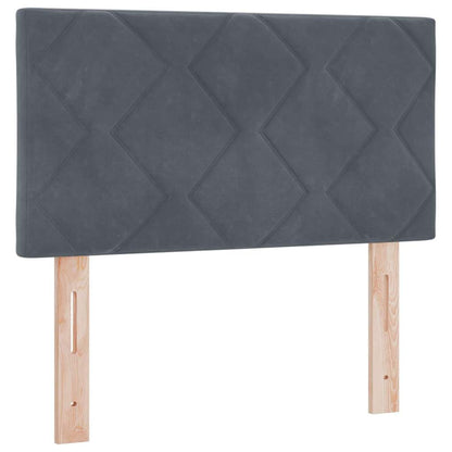 Postel S Boxspringem S Čelo Tmavě Šedá 80 X 200 Cm Samet