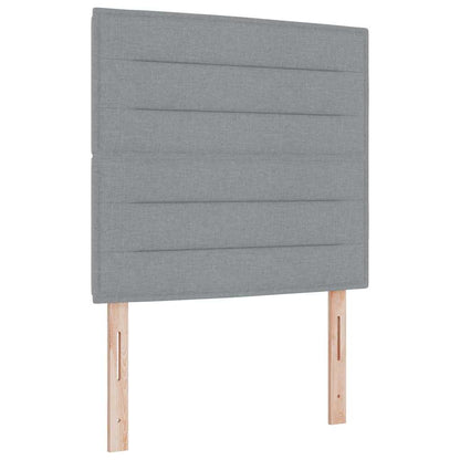 Postel S Boxspringem S Matrací Světle Šedá 80 X 200 Cm Textil