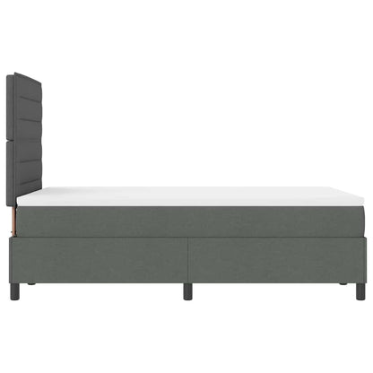 Postel S Boxspringem S Matrací Tmavě Šedá 120 X 200 Cm Textil