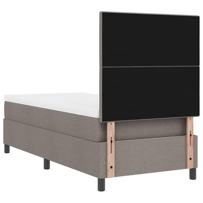 Postel S Boxspringem S Čelo Taupe 100 X 200 Cm Textil