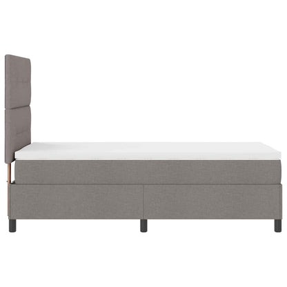 Postel S Boxspringem S Čelo Taupe 100 X 200 Cm Textil