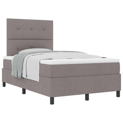 Postel S Boxspringem S Čelo Taupe 120 X 200 Cm Textil