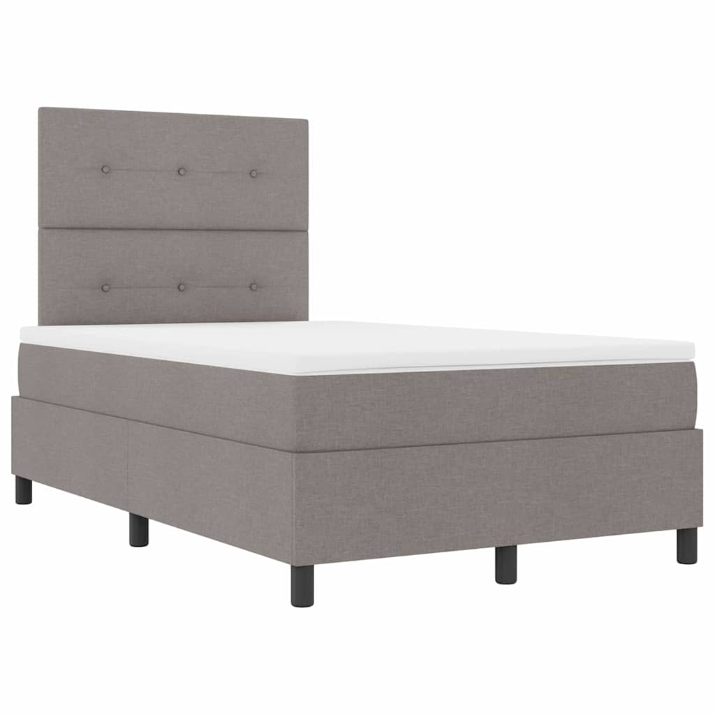 Postel S Boxspringem S Čelo Taupe 120 X 200 Cm Textil
