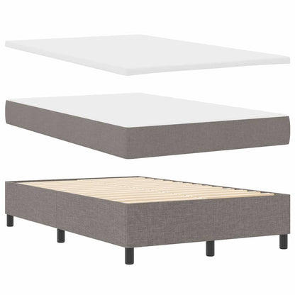 Postel S Boxspringem S Čelo Taupe 120 X 200 Cm Textil