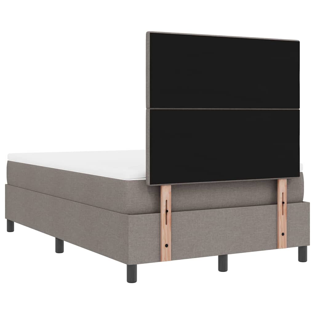 Postel S Boxspringem S Čelo Taupe 120 X 200 Cm Textil
