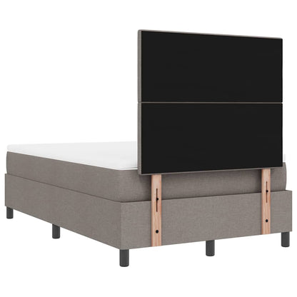 Postel S Boxspringem S Čelo Taupe 120 X 200 Cm Textil