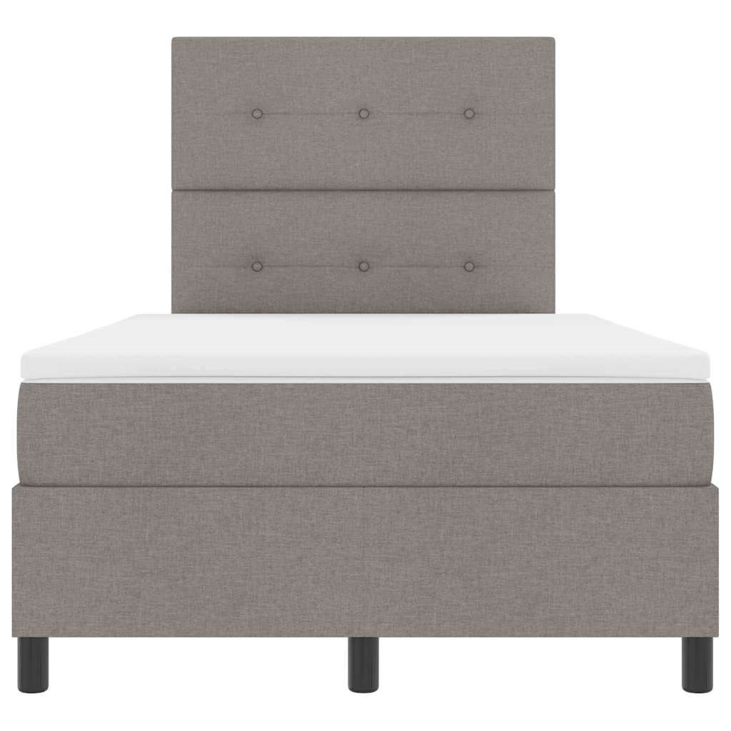 Postel S Boxspringem S Čelo Taupe 120 X 200 Cm Textil