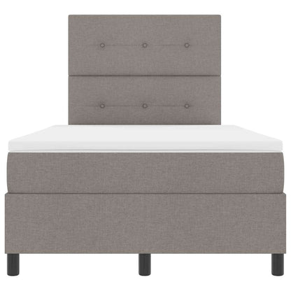 Postel S Boxspringem S Čelo Taupe 120 X 200 Cm Textil