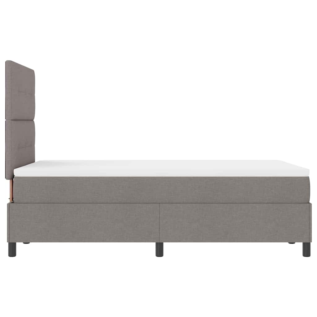 Postel S Boxspringem S Čelo Taupe 120 X 200 Cm Textil