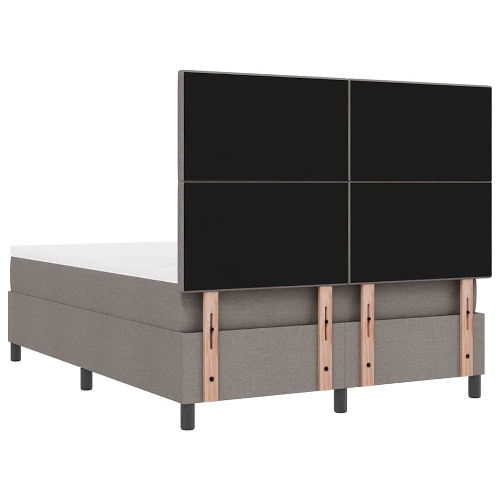 Postel S Boxspringem S Čelo Taupe 140 X 190 Cm Textil