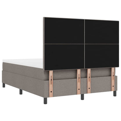 Postel S Boxspringem S Čelo Taupe 140 X 190 Cm Textil