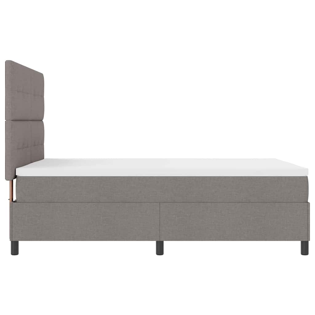 Postel S Boxspringem S Čelo Taupe 140 X 190 Cm Textil