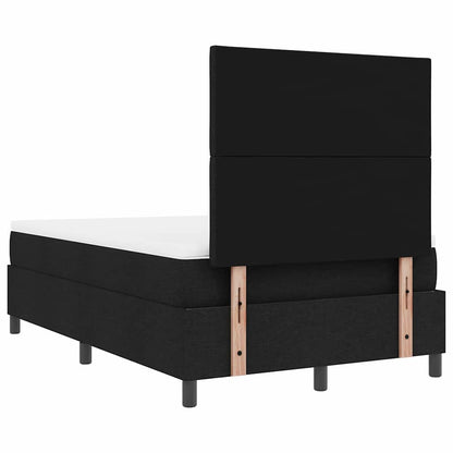 Postel S Boxspringem S Čelo Černá 120 X 190 Cm Textil