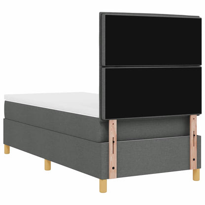 Postel S Boxspringem S Matrací Tmavě Šedá 80 X 200 Cm Textil