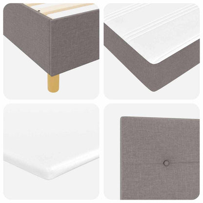 Postel S Boxspringem S Čelo Taupe 100 X 200 Cm Textil