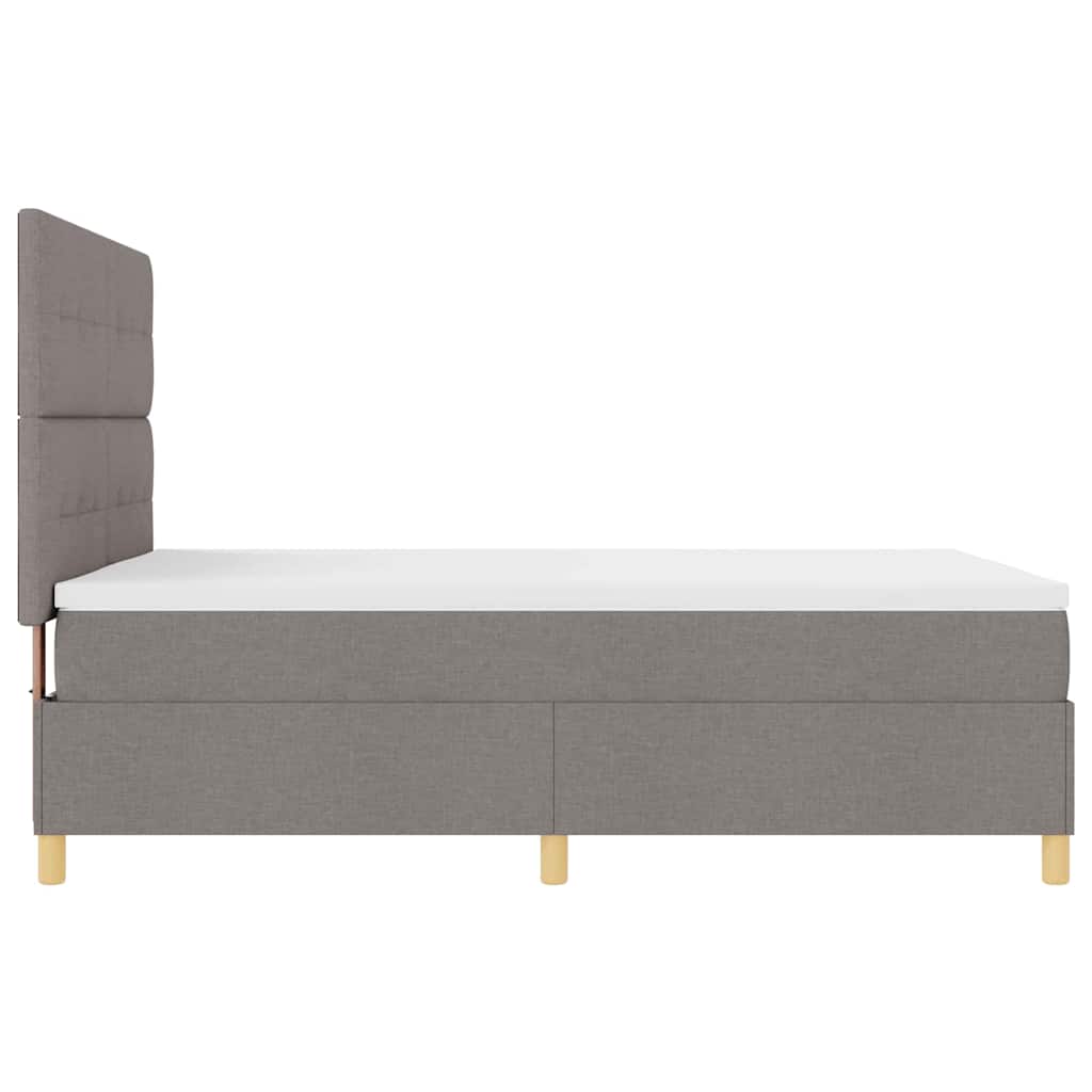 Postel S Boxspringem S Čelo Taupe 140 X 190 Cm Textil