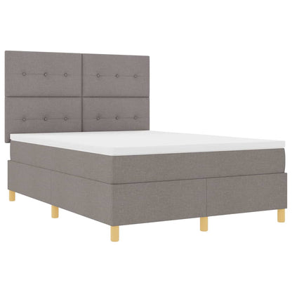 Postel S Boxspringem S Čelo Taupe 160 X 200 Cm Textil