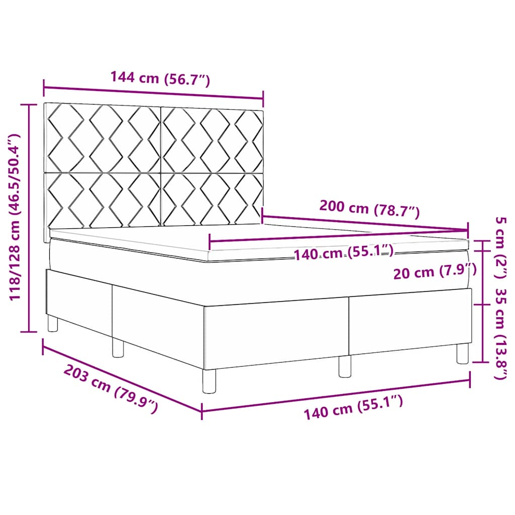 Postel S Boxspringem S Čelo Tmavě Zelená 140 X 200 Cm Samet