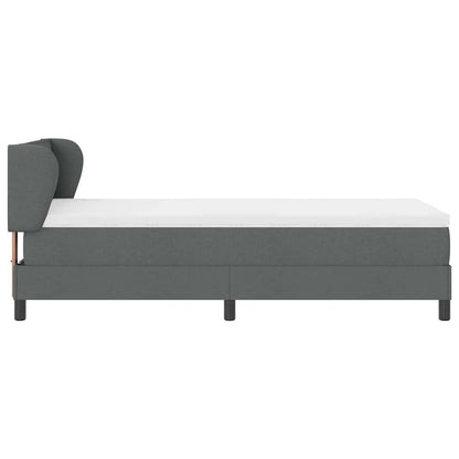 Postel S Boxspringem S Matrací Tmavě Šedá 90 X 190 Cm Textil
