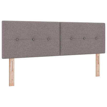 Postel S Boxspringem S Čelo Taupe 140 X 200 Cm Textil