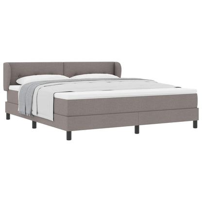 Postel S Boxspringem S Čelo Taupe 180 X 200 Cm Textil