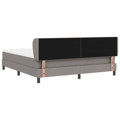 Postel S Boxspringem S Čelo Taupe 180 X 200 Cm Textil