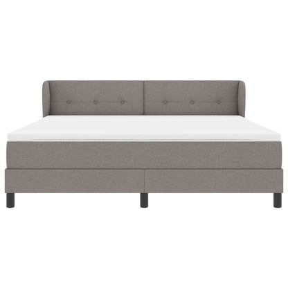 Postel S Boxspringem S Čelo Taupe 180 X 200 Cm Textil