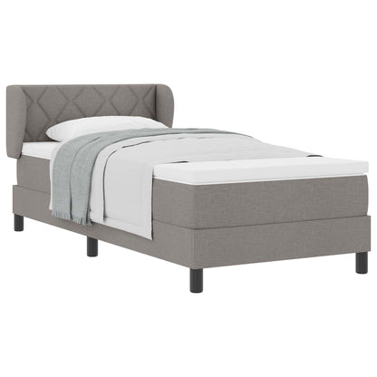 Postel S Boxspringem S Čelo Taupe 90 X 200 Cm Textil