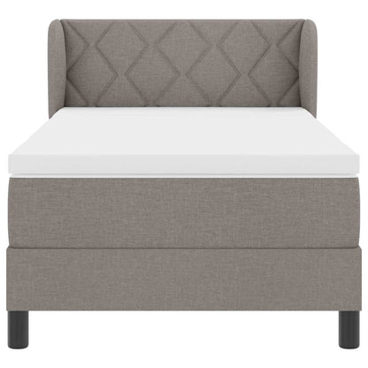 Postel S Boxspringem S Čelo Taupe 90 X 200 Cm Textil