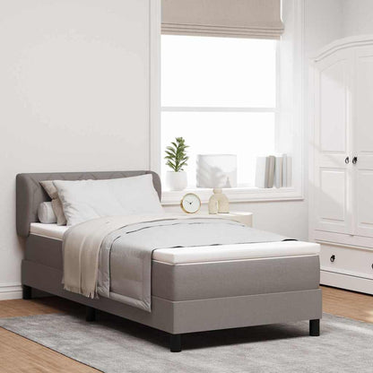 Postel S Boxspringem S Čelo Taupe 100 X 200 Cm Textil
