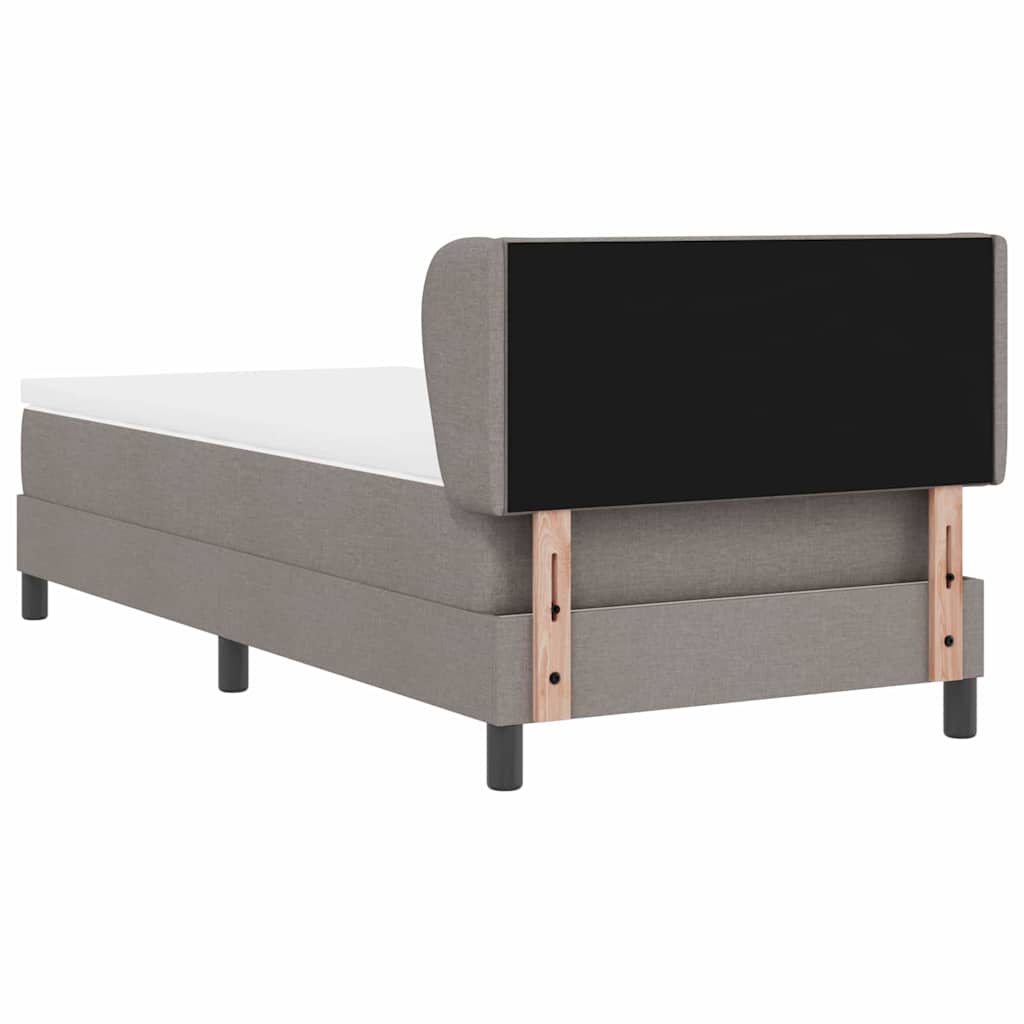 Postel S Boxspringem S Čelo Taupe 100 X 200 Cm Textil
