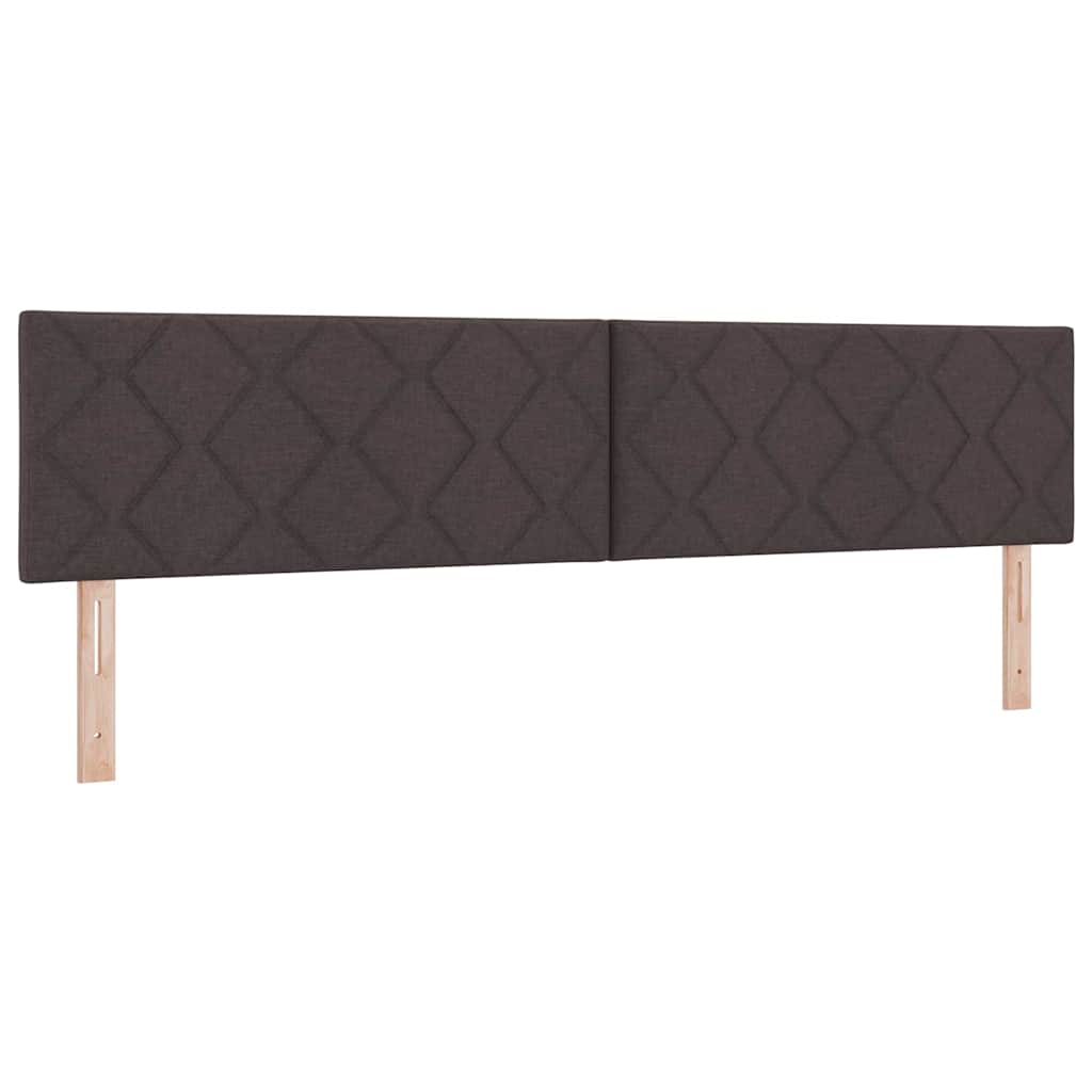 Postel S Boxspringem S Čelo Tmavě Hnědá 200 X 200 Cm Textil