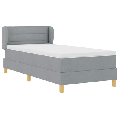 Postel S Boxspringem S Matrací Světle Šedá 80 X 200 Cm Textil