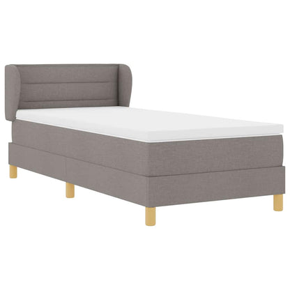 Postel S Boxspringem S Matrací S Čelo Taupe 80 X 200 Cm Textil