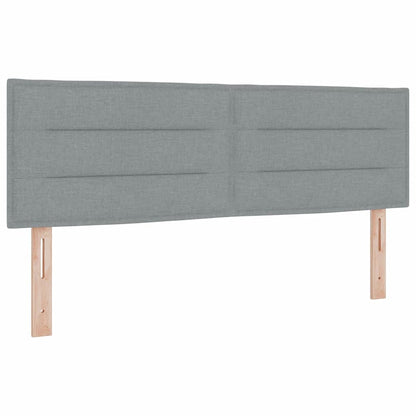 Postel S Boxspringem S Matrací Světle Šedá 160 X 200 Cm Textil