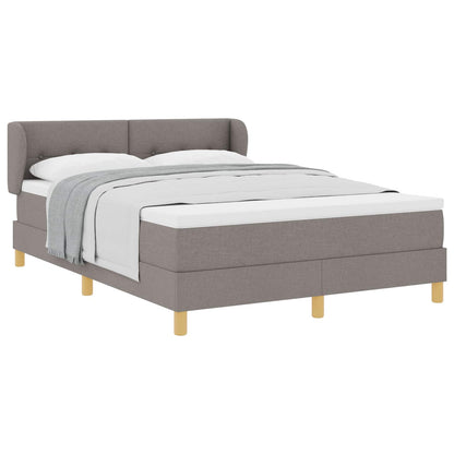 Postel S Boxspringem S Čelo Taupe 140 X 200 Cm Textil
